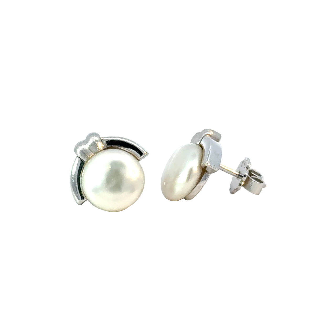 Ohrstecker in Weissgold 18kt mit Perlen