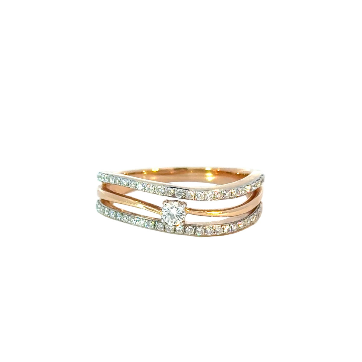 Ring in Rosegold 18kt mit Brillanten