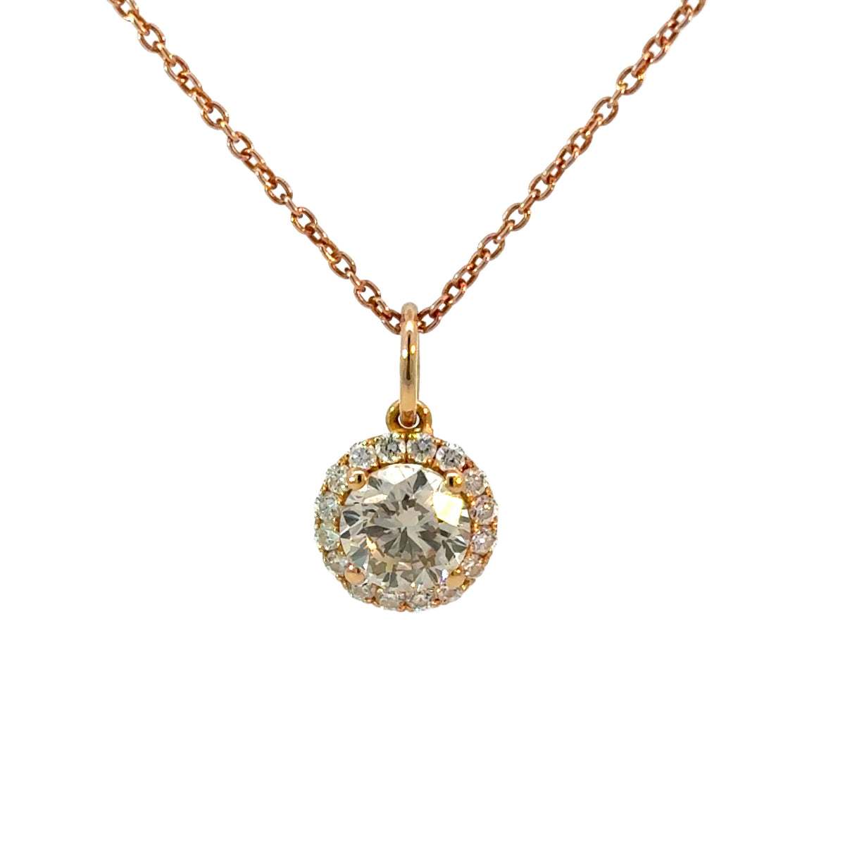 Anhänger in Rosegold 18kt mit Brillanten