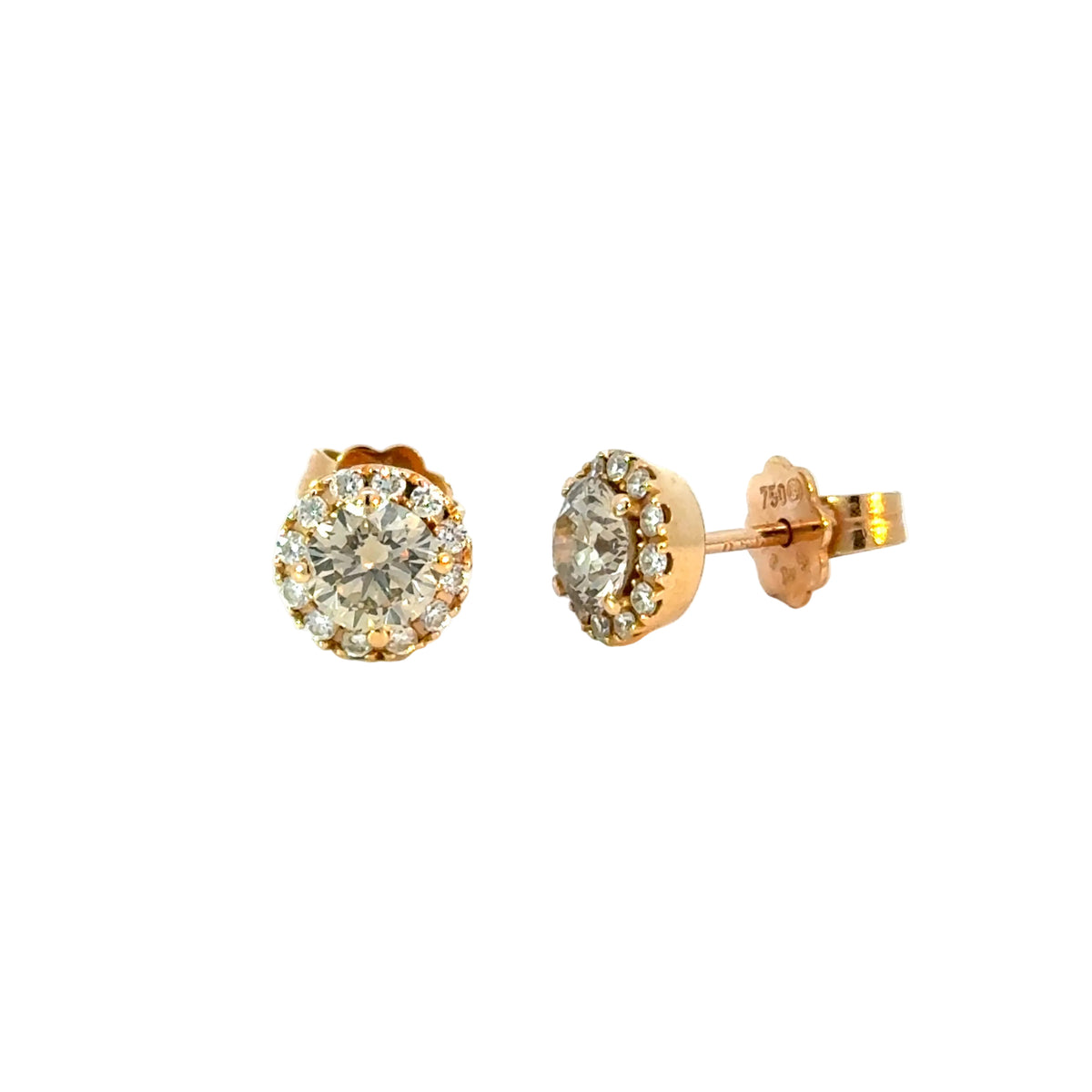 Ohrstecker in Rosegold 18kt mit Brillanten