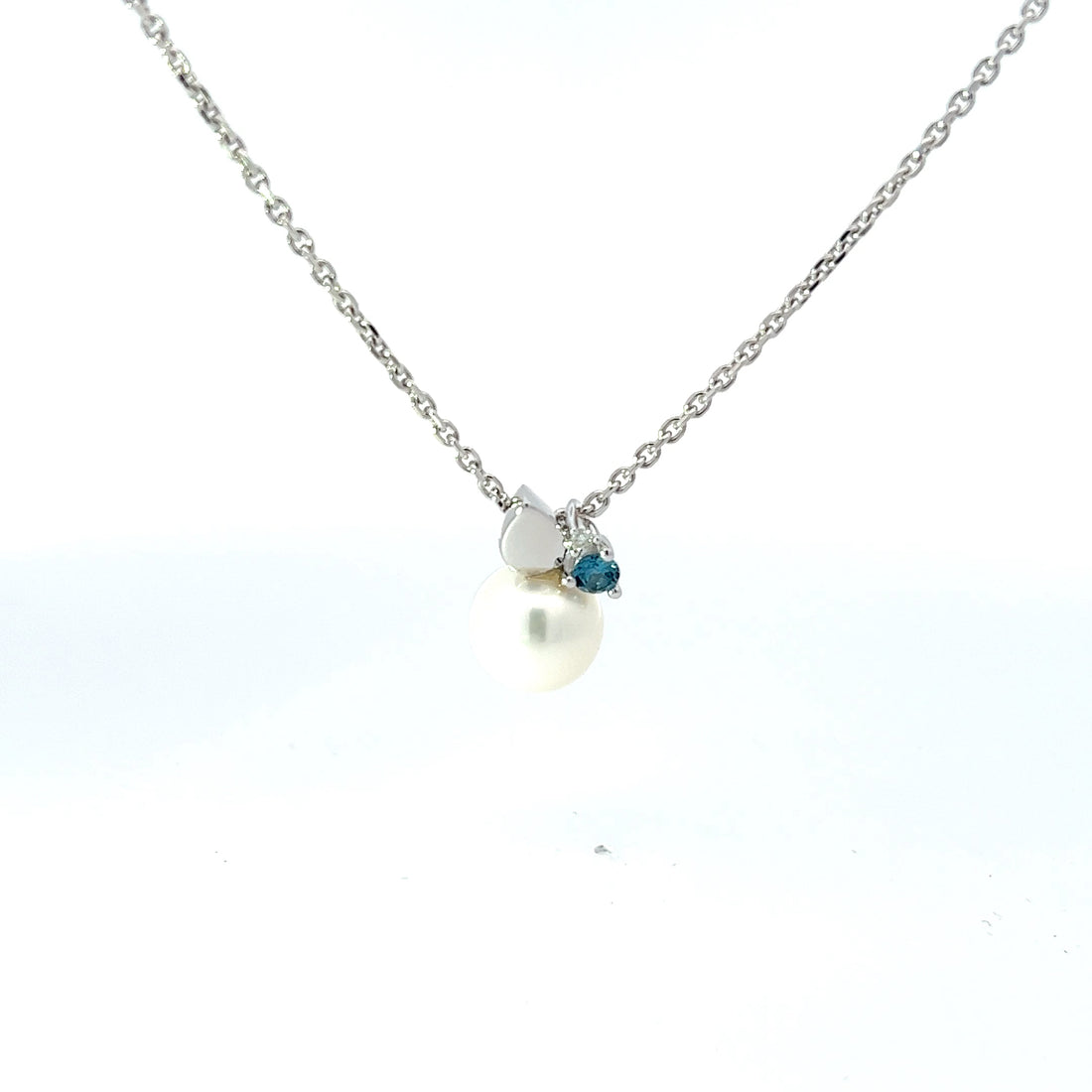 Anhänger Weissgold 18kt Süsswasserzuchtperle Bouton