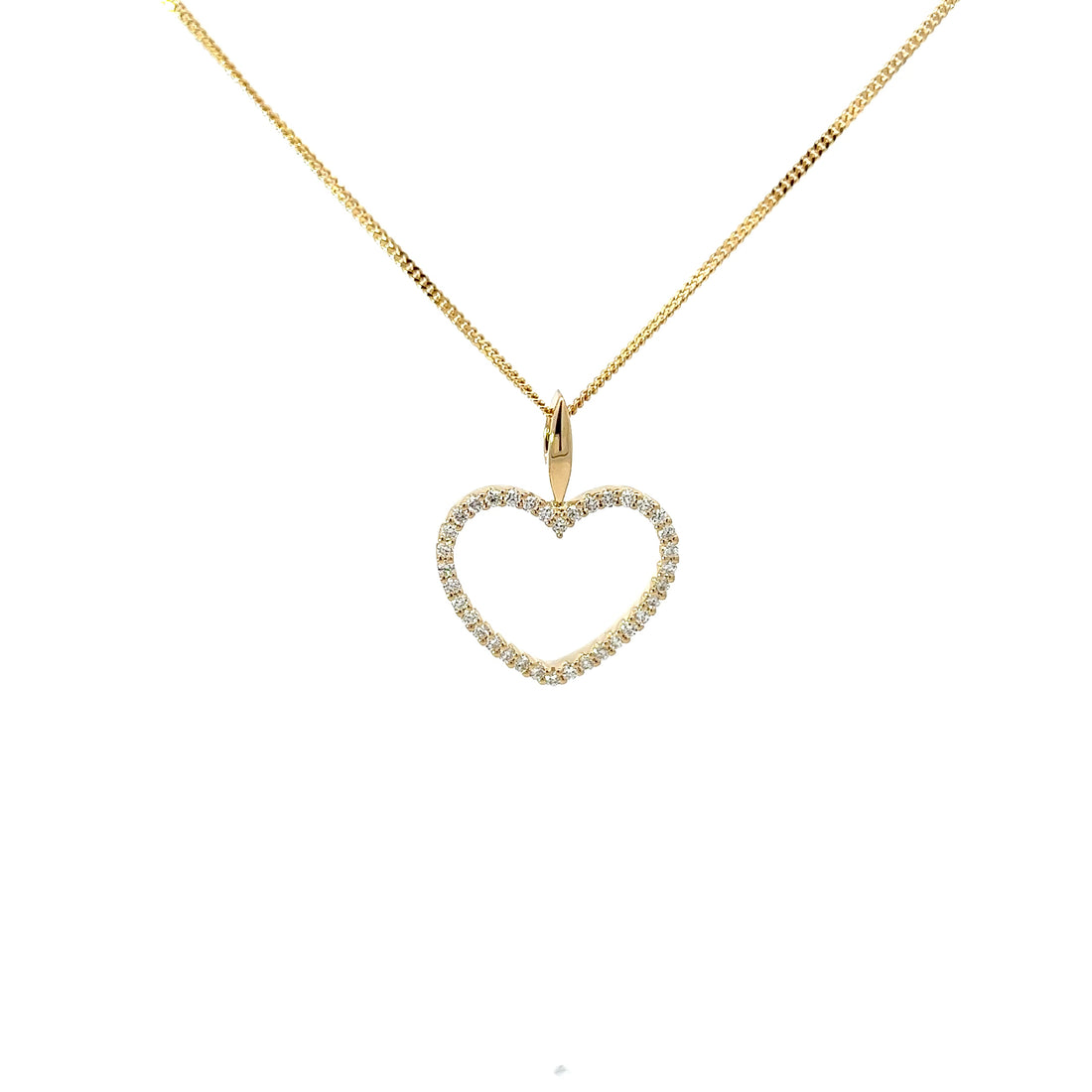 Anhänger Gelbgold 18kt Herz mit Brillanten