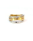 Ring in Gelb und Weissgold 18kt mit Brillanten