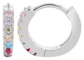 Creolen in Silber mit Zirkonia