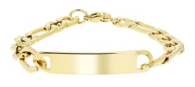 ID Bracelet in Edelstahl vergoldet