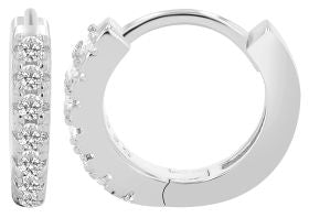 Creolen in Silber mit Zirkonia