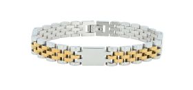 Armband in Edelstahl bicolor