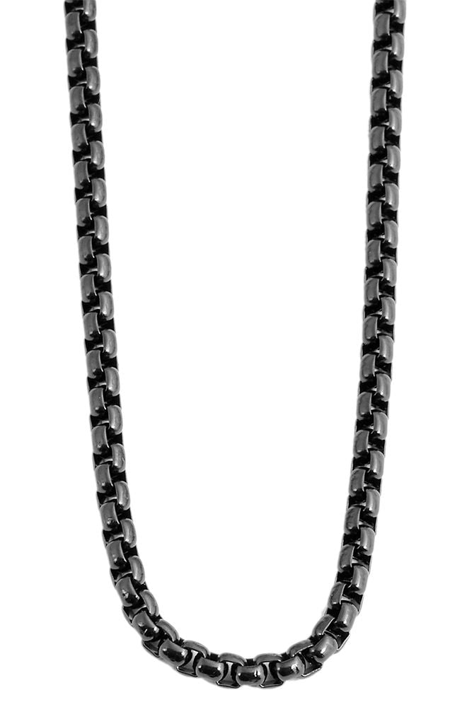 Kette in Edelstahl schwarz