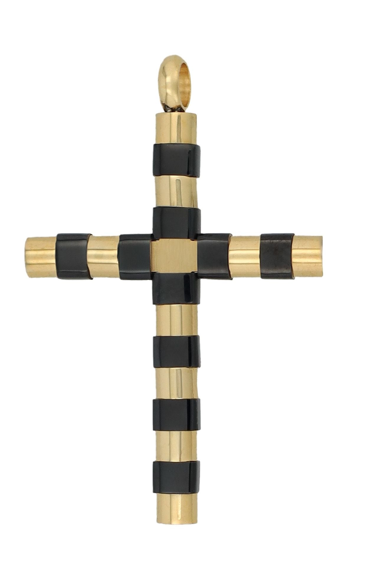 Anhänger Kreuz in Edelstahl bicolor