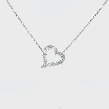 Anhänger mit Kette Silber Herz und Zirkonia