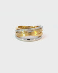 Ring in Gelb und Weissgold 18kt mit Brillanten