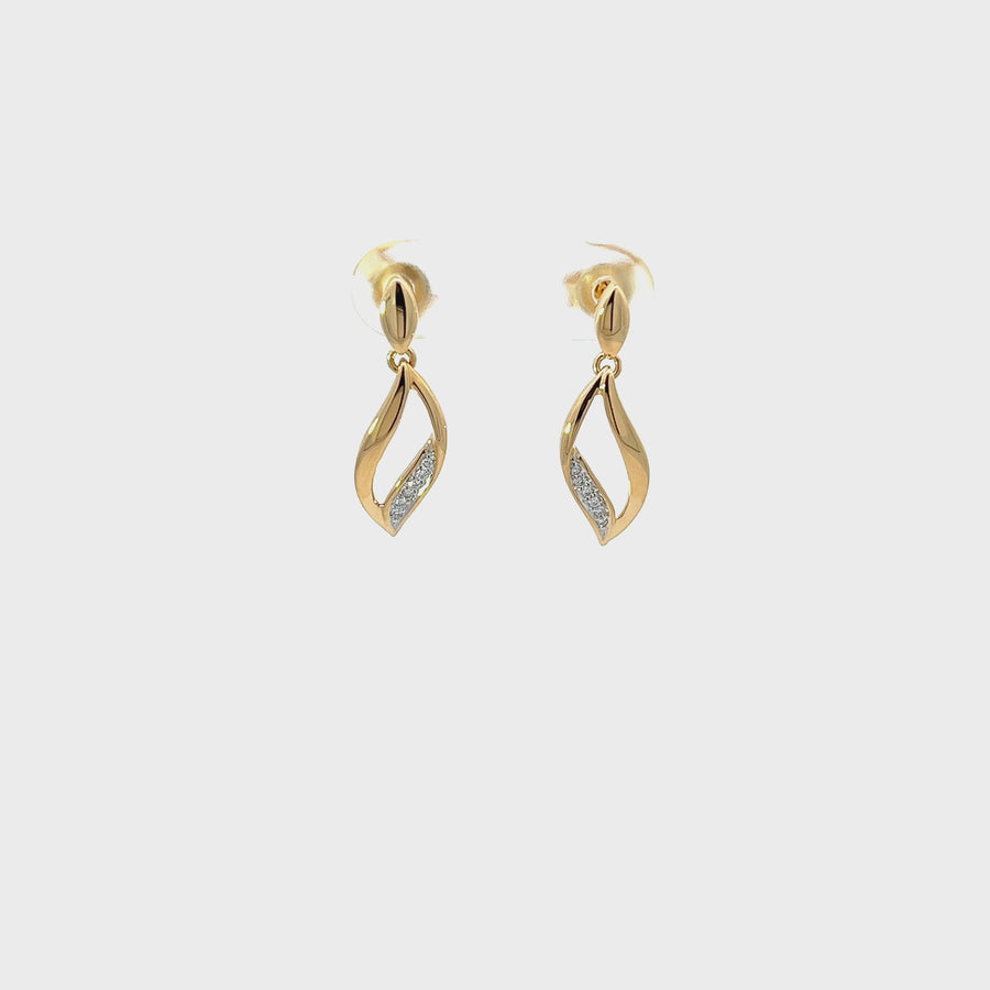 Ohrstecker Gelbgold 18kt mit Brillanten