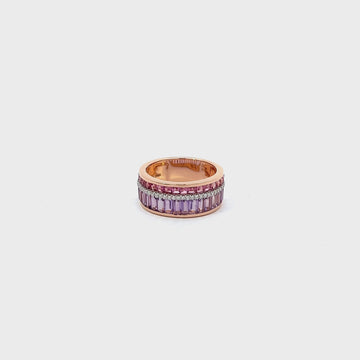 Ring Rosegold 18kt mit Farbsteine