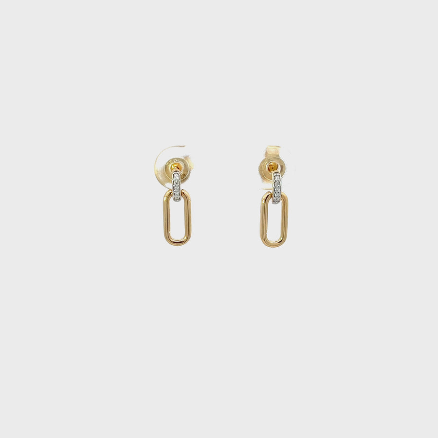 Ohrstecker Gelbgold 18kt mit Brillant