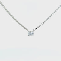 Anhänger mit Kette Silber rhodiniert und Zirkonia