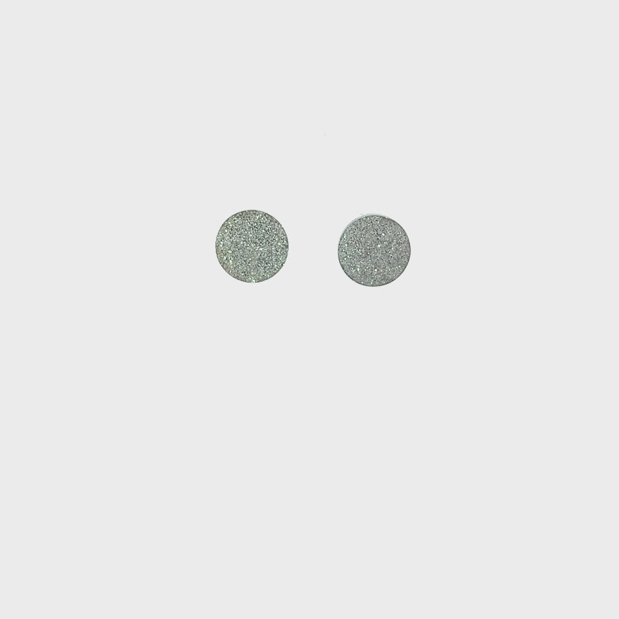 Ohrstecker Edelstahl sandgestrahlt rund einzeln
