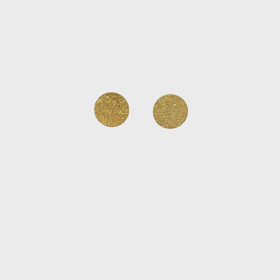 Ohrstecker einzeln Stahl IP goldfarben