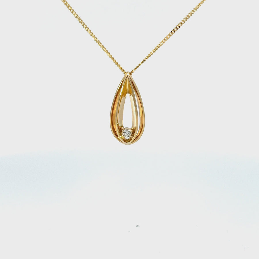 Anhänger Gelbgold 18kt mit Brillanten