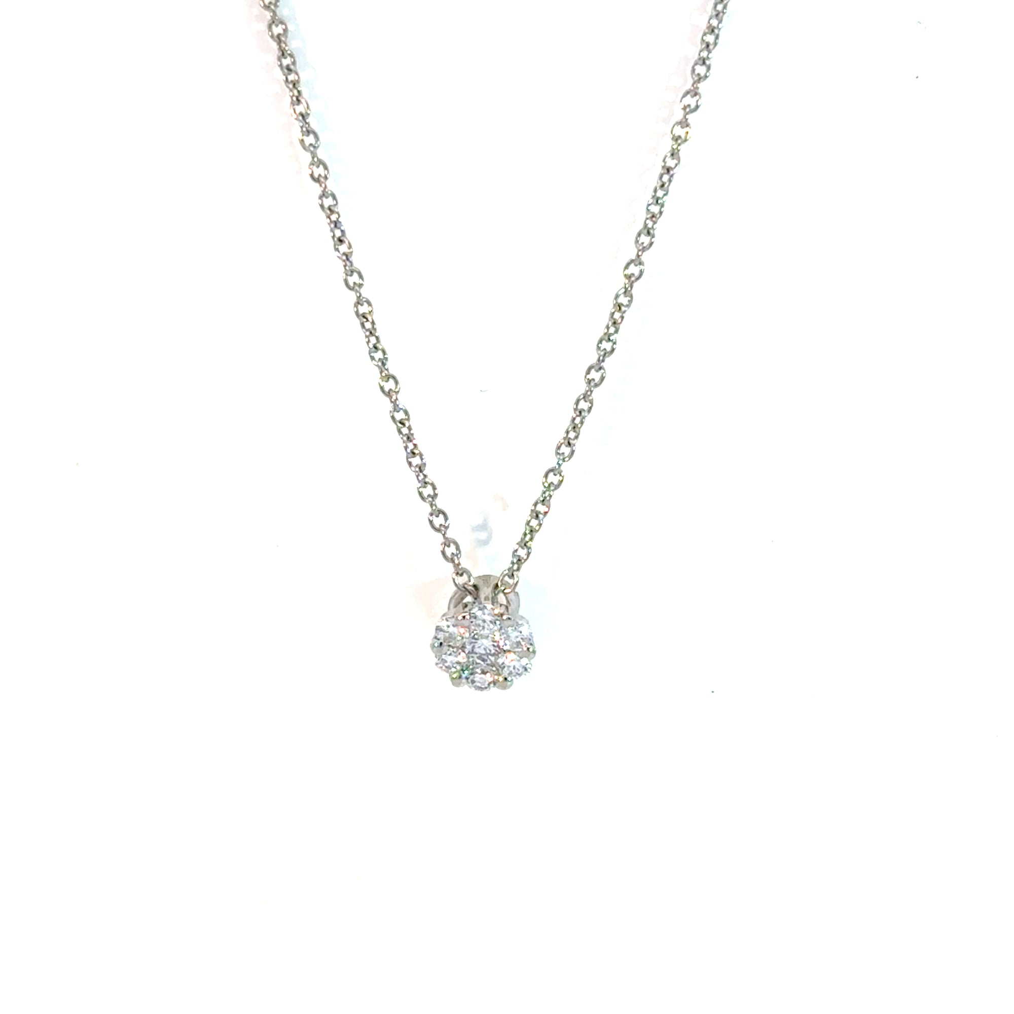 Collier mit Anhänger in Platin 950 und Brillanten