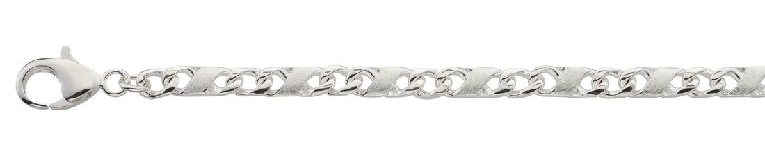 Silber Kette sattiert