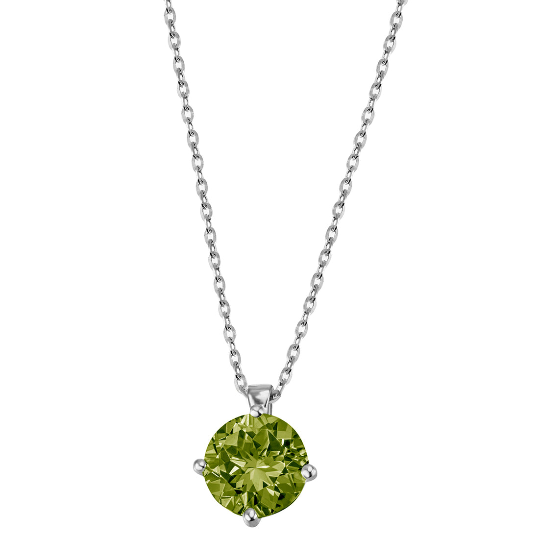 Collier mit Anhänger Peridot Weissgold 750