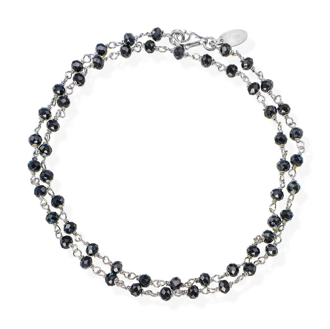 Amen Armbänder Silber 925 Kristall Schwarz