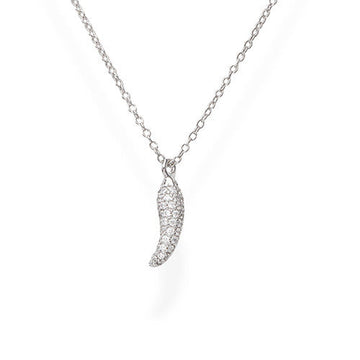 Amen Collier Cornetto Silber 925 mit Zirkonia