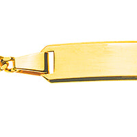 Bébé Bracelet Panzer geschliffen Gelbgold 750 14cm