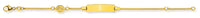 Bébé Bracelet Panzer geschliffen Gelbgold 750 14cm