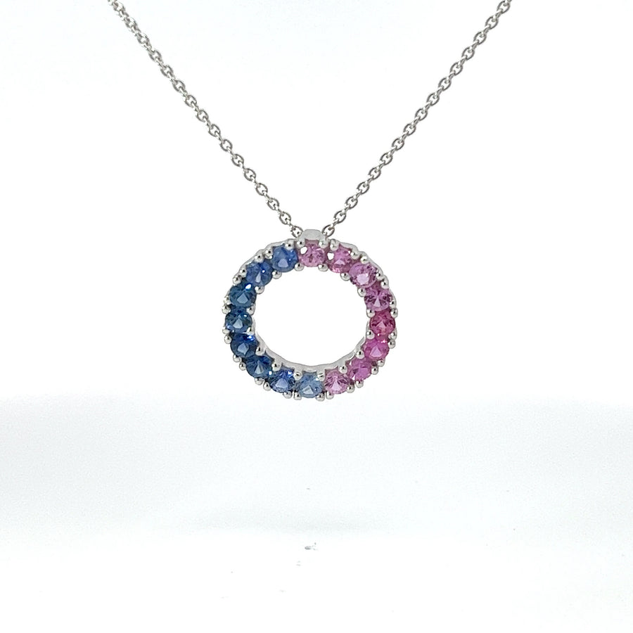 Anhänger mit Kette Farbsteine Rainbow