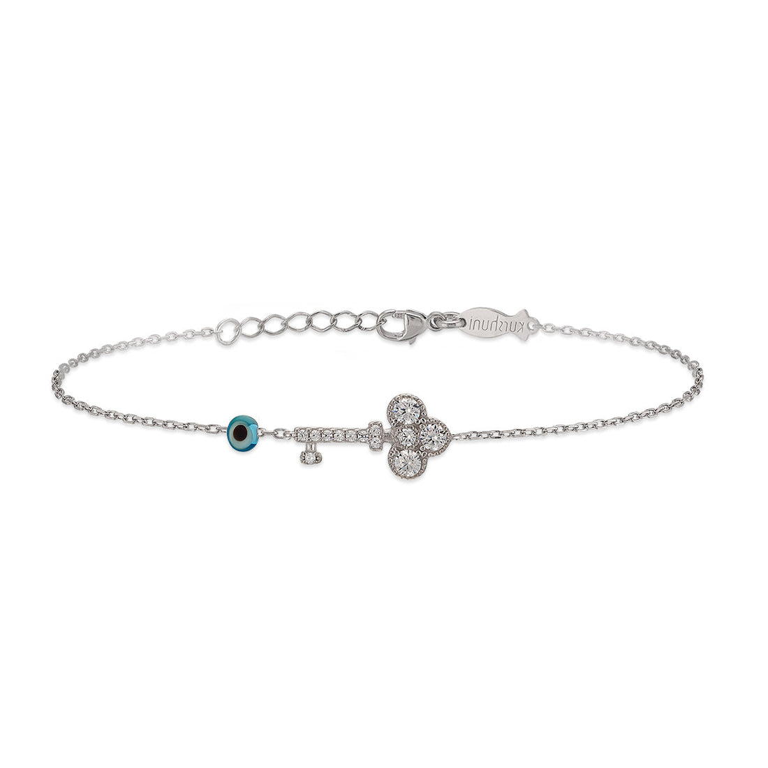 Bracelet Schlüssel Silber 925 rhodiniert