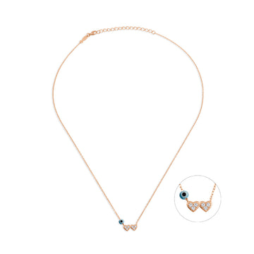 Collier Herz Silber 925 rose vergoldet