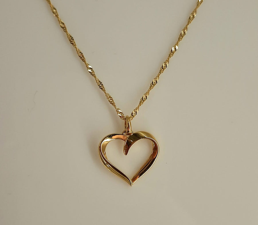 Collier in Gelbgold mit Herzanhänger