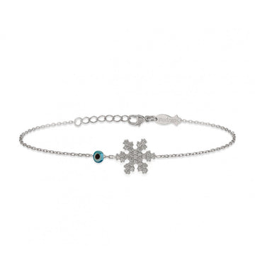 Armband Schneeflocke Silber 925 rhodiniert