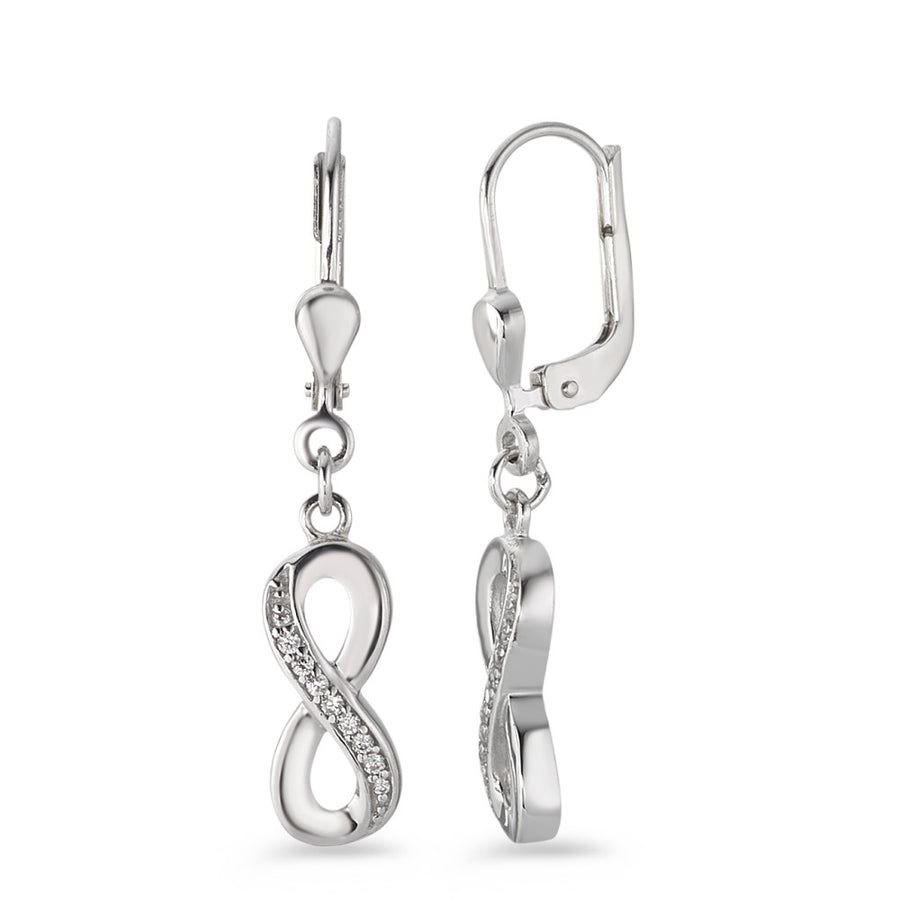 Ohrhänger Infinity Silber 925 rhodiniert